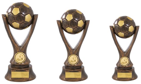 Engraved Plate Upon Request Silver and Gold Soccer Hexa Star Trophy Fútbol Award 4.75 Inch Tall 