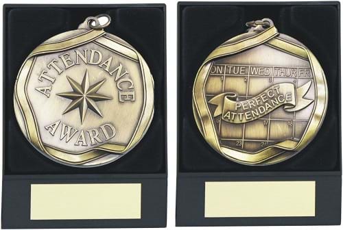 Attendance 60mm Cast Medals in Presentation Boxes