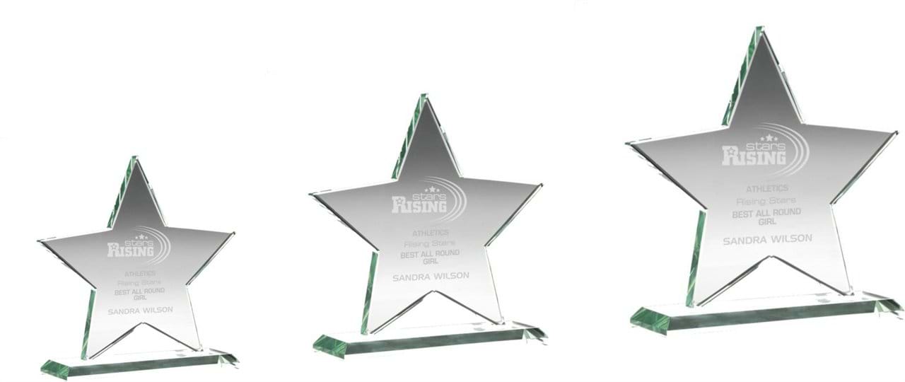 Jade Glass Star Pupil  Trophy Award from £23.31 excVAT