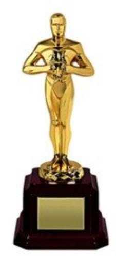 OSCAR STYLE TROPHY PROM NIGHTS OR SCHOOL AWARD AVAILABLE IN GOLD & SILVER 