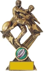 Clearance Quality Resin Rugby Tackle Trophy