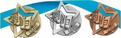 Music star medals with FREE ribbons