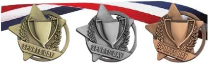 Sports Day Star Medals FREE Ribbons