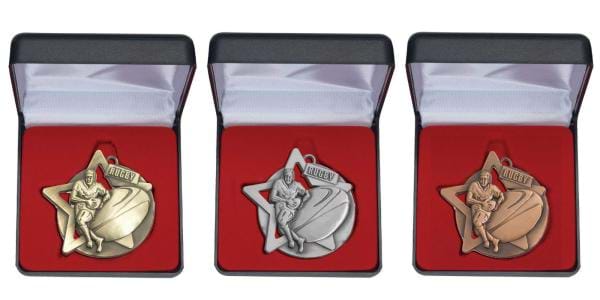 Rugby Star Medals In Presentation Box