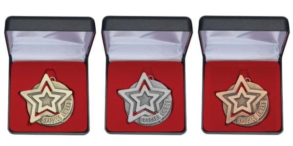Special Award Star Medals in Presentation Box