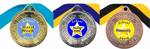 thumbnail image 2 of Personalised Rainbow First Day At School Medal & Award Badge - Customisable Gift 2 of 2