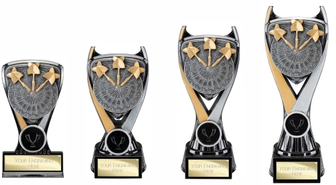 New Black Silver Gold Darts Trophies Wolverine Series from £5.98 excVAT