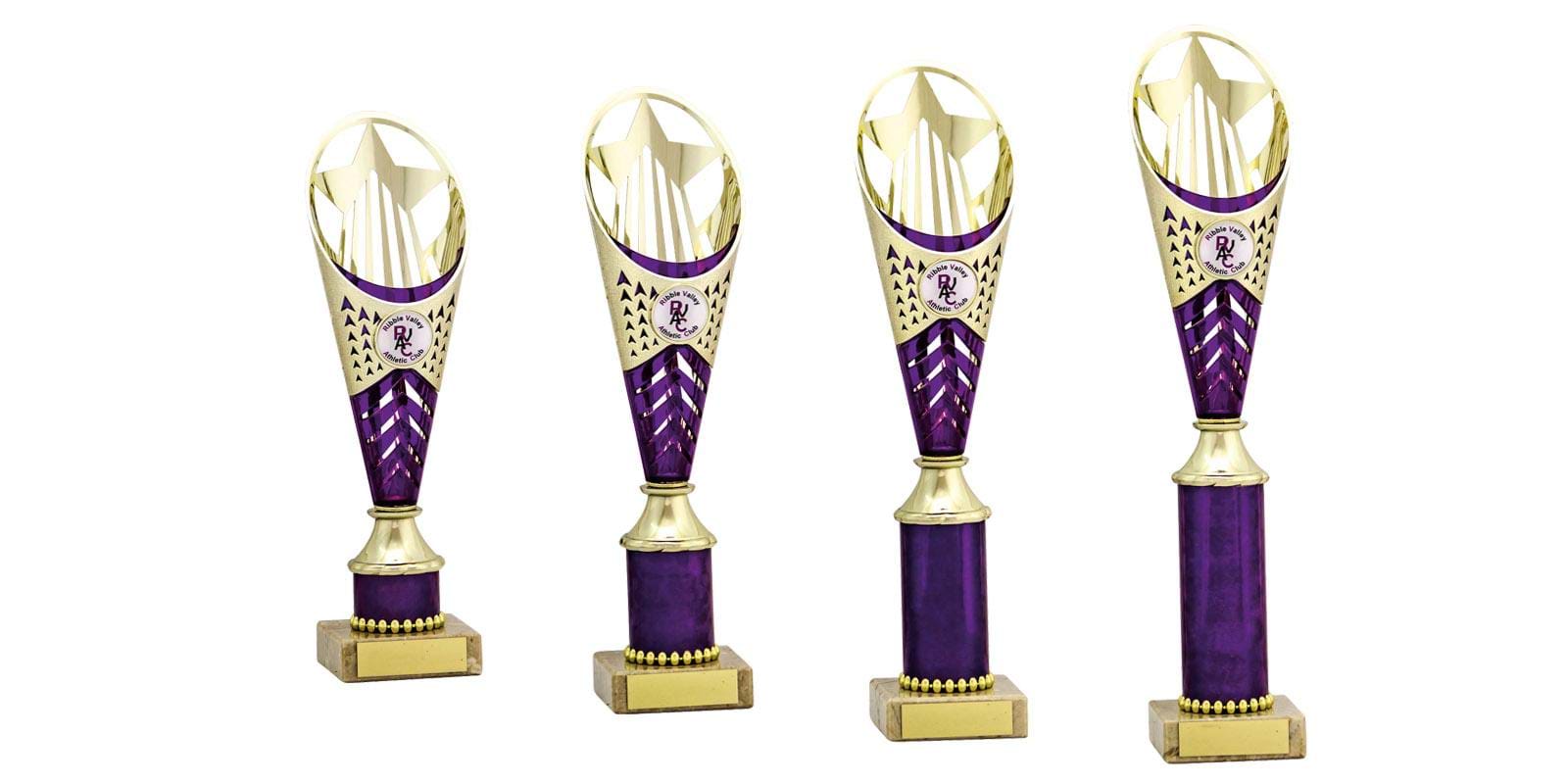 Gold Star Event Tournament Trophies Purple 1932 Series