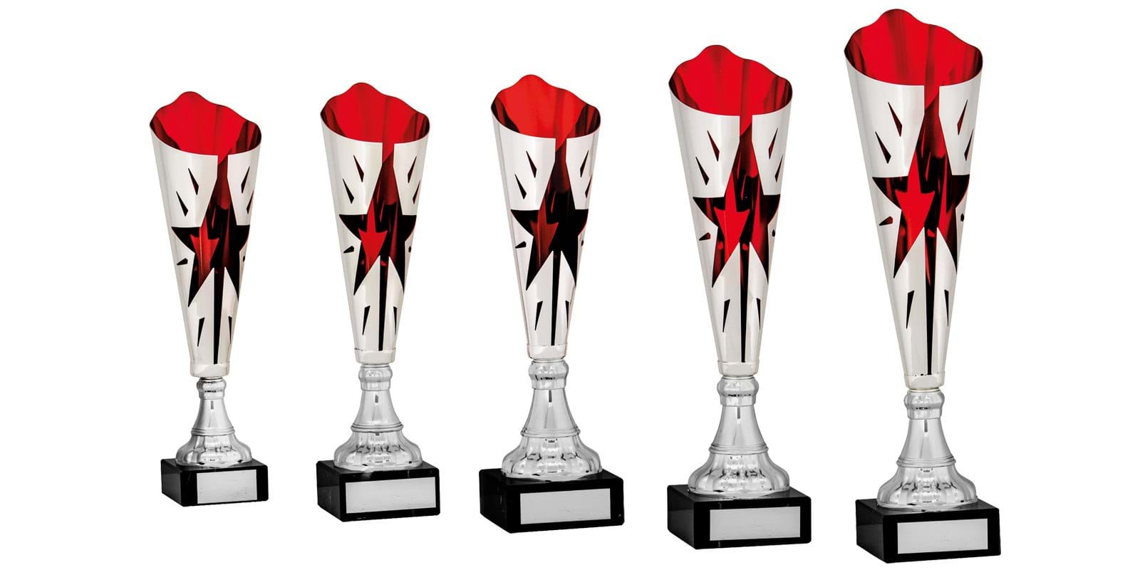 Modern Star Fluted Trophy Cups 1968 Series
