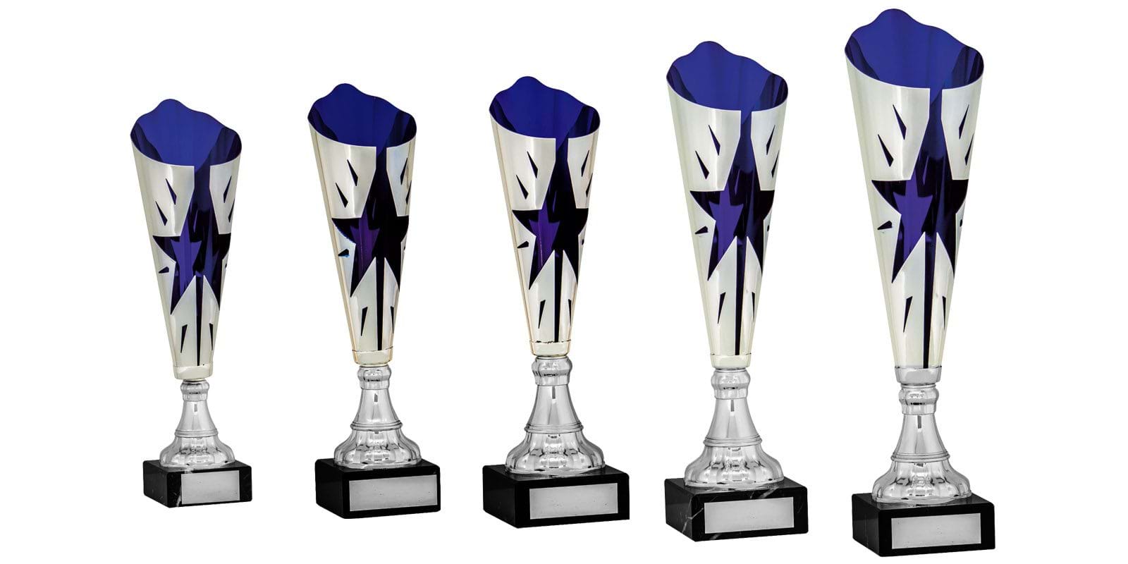 Modern Star Fluted Trophy Cups 1969 Series