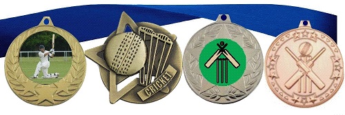 PACK of 10x CRICKET MEDALS 50mm HIGH QUALITY & RIBBONS FREE P+P 3 COLOURS 