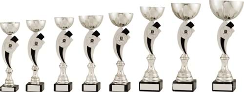 Silver Bowl Cups on Black Stem 2063 Series Silver Bowl Cups on Black Stem 2063 Series