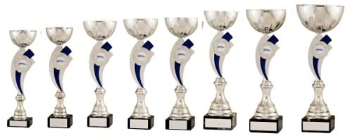Silver Bowl Cups with Blue Stems 2064 Series Silver Bowl Cups with Blue Stems 2064 Series